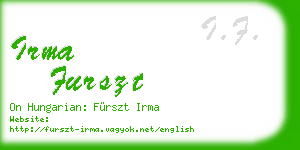 irma furszt business card